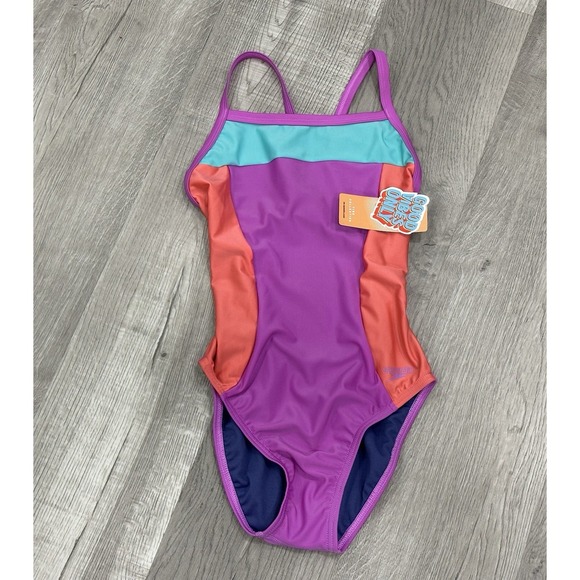 Speedo Other - Speedo Vibe Collection Girls One Piece Swimsuit Size 32 (L) Good Vibes Only NWT
